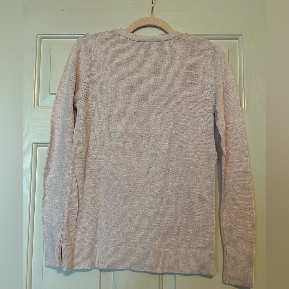Ann Taylor Factory V-Neck Sweater - Soft Pink - Picture 2 of 6